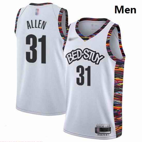 Nets 31 Jarrett Allen White Basketball Swingman City Edition 2019 20 Jersey